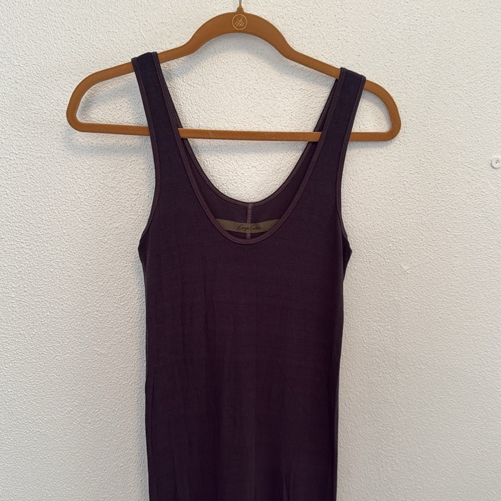 Enza Costa Silk Rib Tank Dress in tempest - Picture 3 of 5